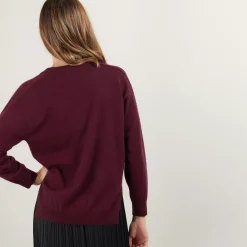 Maison Montagut Pulls>Pull Col V A Fentes En Cachemire - Barnabe