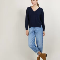 Maison Montagut Pulls>Pull Col V A Fentes En Cachemire - Barnabe