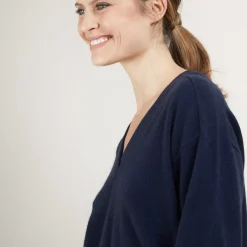 Maison Montagut Pulls>Pull Col V A Fentes En Cachemire - Barnabe