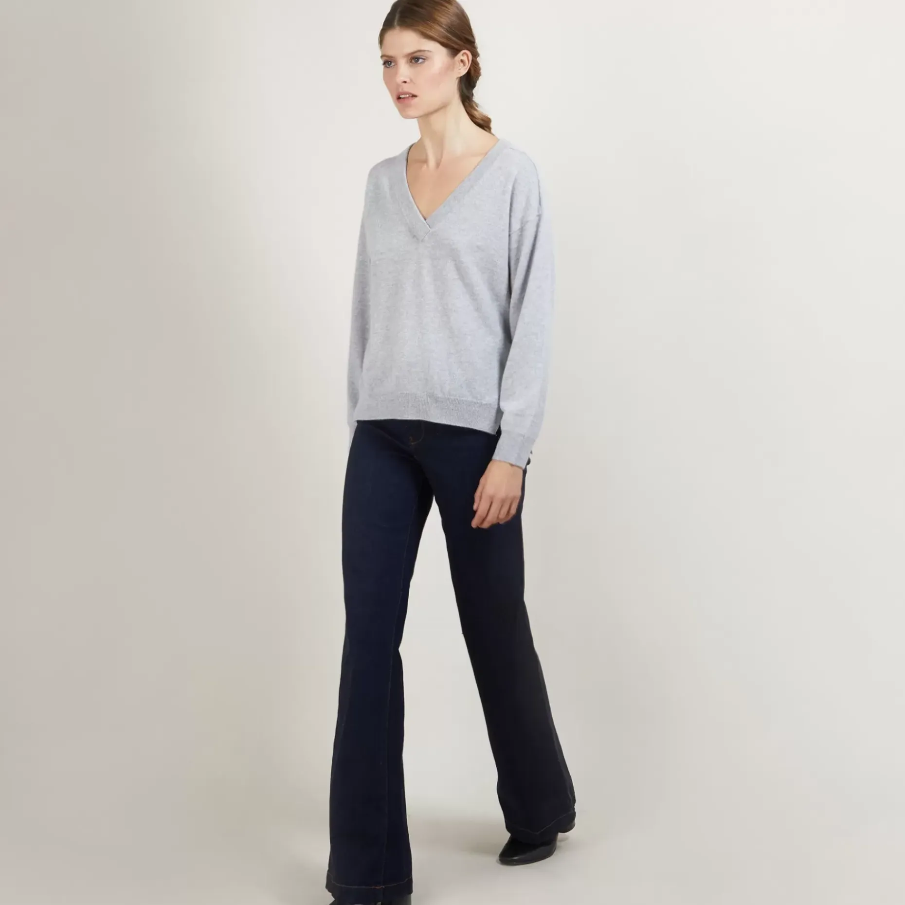 Maison Montagut Pulls>Pull Col V A Fentes En Cachemire - Barnabe