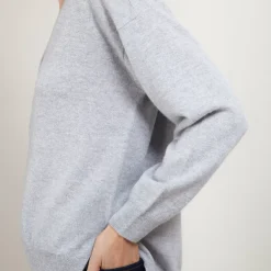 Maison Montagut Pulls>Pull Col V A Fentes En Cachemire - Barnabe