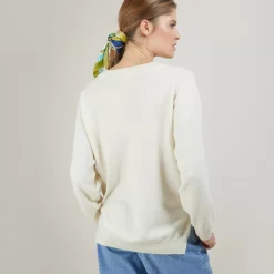 Maison Montagut Pulls>Pull Col V A Fentes En Cachemire - Barnabe