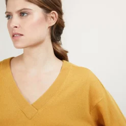 Maison Montagut Pulls>Pull Col V A Fentes En Cachemire - Barnabe