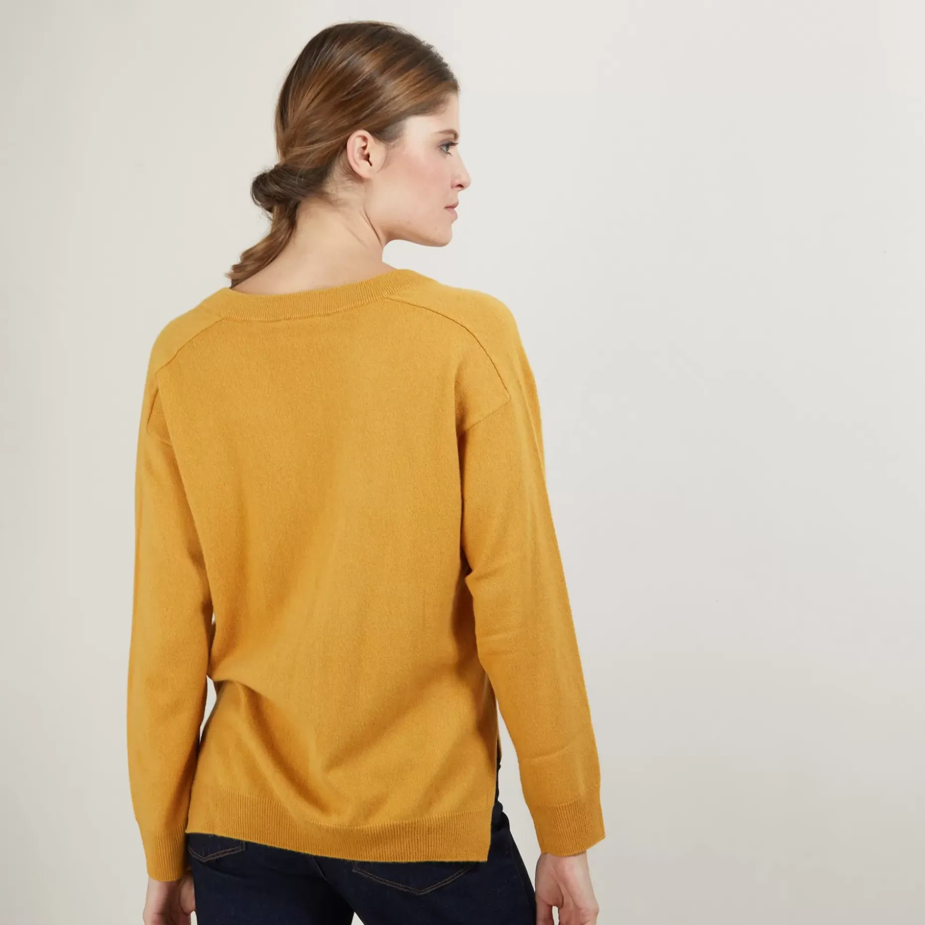 Maison Montagut Pulls>Pull Col V A Fentes En Cachemire - Barnabe