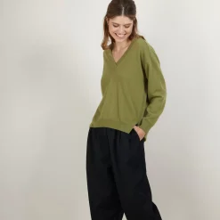 Maison Montagut Pulls>Pull Col V A Fentes En Cachemire - Barnabe