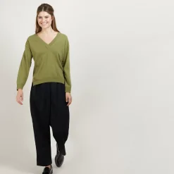 Maison Montagut Pulls>Pull Col V A Fentes En Cachemire - Barnabe