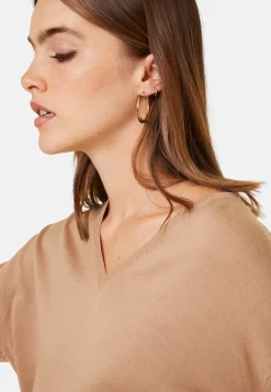 Maison Montagut Pulls>Pull Col V A Fentes En Laine Merinos - Aurora
