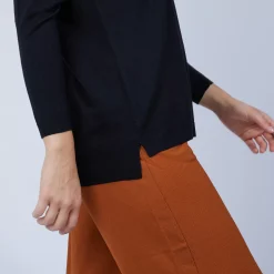 Maison Montagut Pulls>Pull Col V Avec Fentes En Laine Merinos - Bernice
