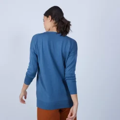 Maison Montagut Pulls>Pull Col V Avec Fentes En Laine Merinos - Bernice