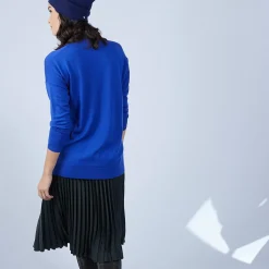 Maison Montagut Pulls>Pull Col V Avec Fentes En Laine Merinos - Bernice