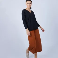 Maison Montagut Pulls>Pull Col V Avec Fentes En Laine Merinos - Bernice