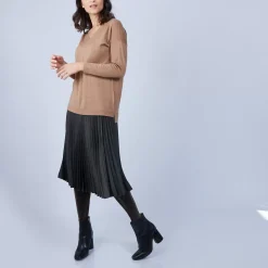 Maison Montagut Pulls>Pull Col V Avec Fentes En Laine Merinos - Bernice
