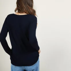 Maison Montagut Pulls>Pull Col V En Bambou Cachemire - Barbara