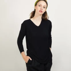 Maison Montagut Pulls>Pull Col V En Bambou Cachemire - Barbara
