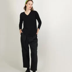 Maison Montagut Pulls>Pull Col V En Bambou Cachemire - Barbara