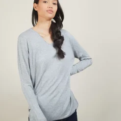 Maison Montagut Pulls>Pull Col V En Bambou Cachemire - Barbara