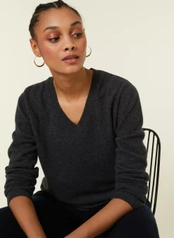 Maison Montagut Pulls>Pull Col V En Cachemire - Abel