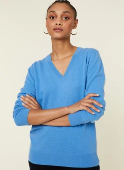 Maison Montagut Pulls>Pull Col V En Cachemire - Abel