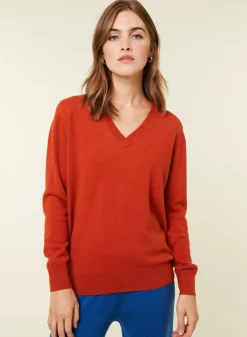 Maison Montagut Pulls>Pull Col V En Cachemire - Abel