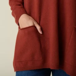 Maison Montagut Pulls>Pull Col V En Cachemire A Fentes Cotes - Accacia