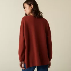 Maison Montagut Pulls>Pull Col V En Cachemire A Fentes Cotes - Accacia