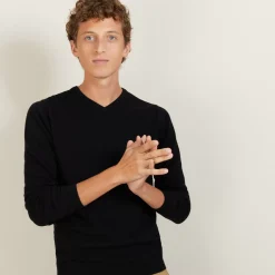 Maison Montagut Pulls>Pull Col V En Cachemire - Benjamin