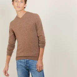Maison Montagut Pulls>Pull Col V En Cachemire - Benjamin