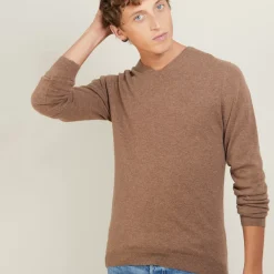 Maison Montagut Pulls>Pull Col V En Cachemire - Benjamin