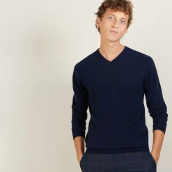 Maison Montagut Pulls>Pull Col V En Cachemire - Benjamin