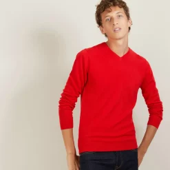 Maison Montagut Pulls>Pull Col V En Cachemire - Benjamin