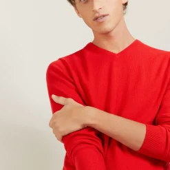 Maison Montagut Pulls>Pull Col V En Cachemire - Benjamin