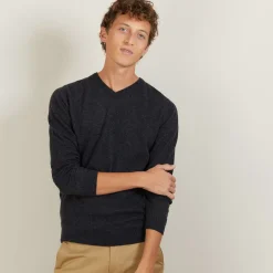 Maison Montagut Pulls>Pull Col V En Cachemire - Benjamin