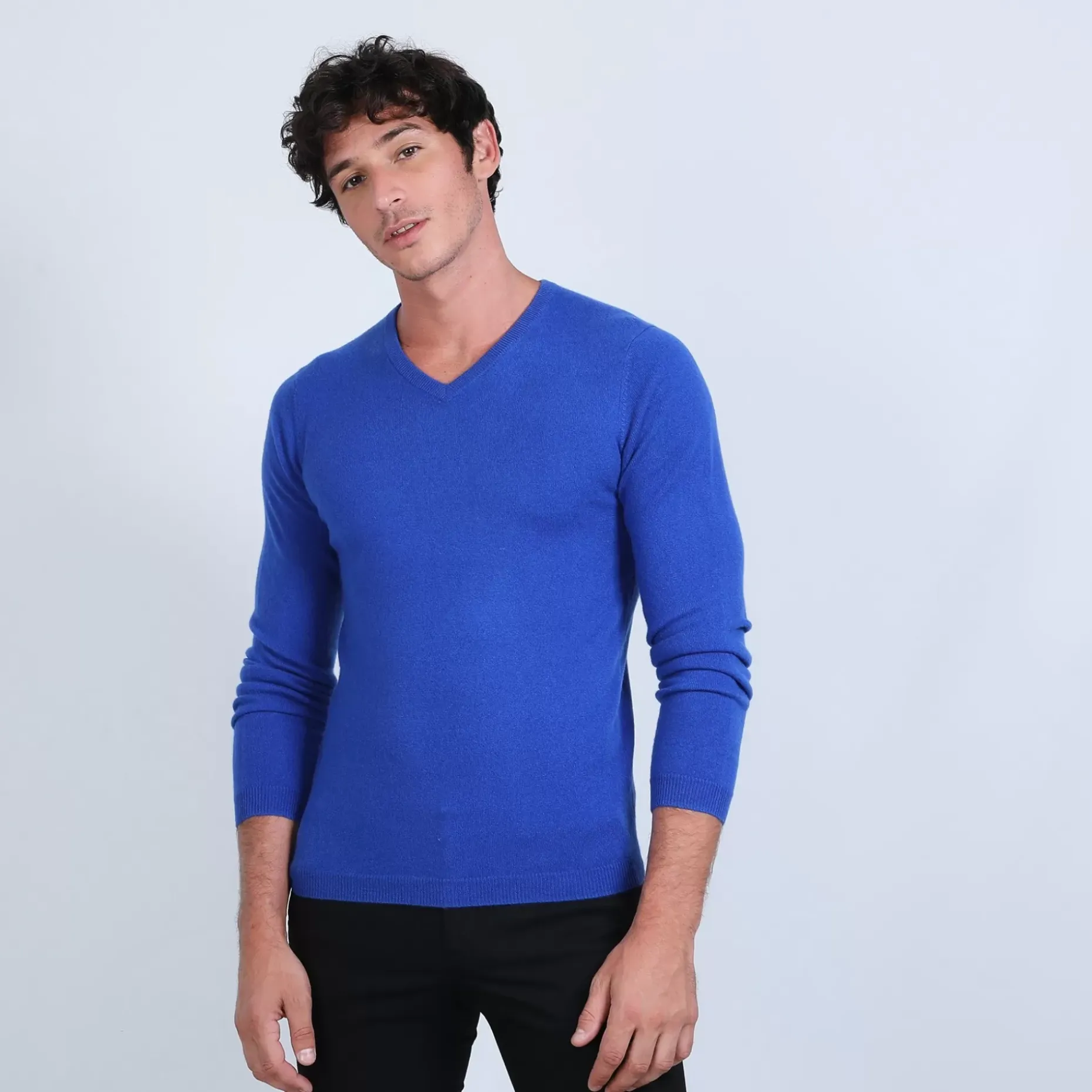 Maison Montagut Pulls>Pull Col V En Cachemire - Benjamin