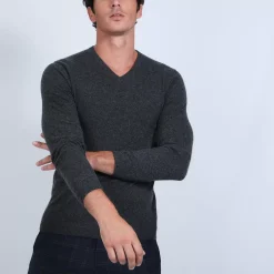Maison Montagut Pulls>Pull Col V En Cachemire - Benjamin