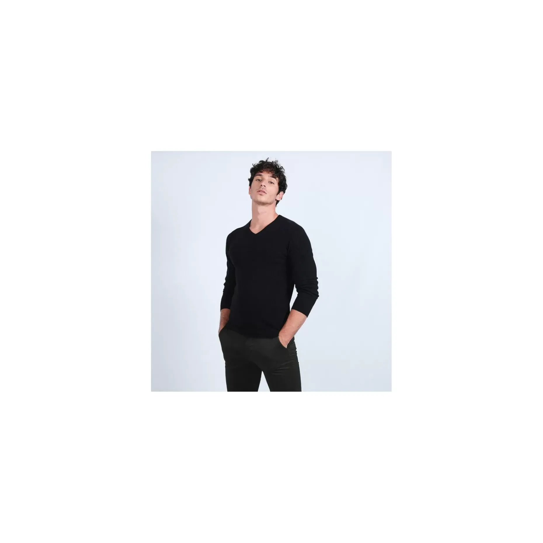 Maison Montagut Pulls>Pull Col V En Cachemire - Benjamin