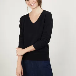 Maison Montagut Pulls>Pull Col V En Cachemire - Bertille