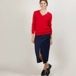 Maison Montagut Pulls>Pull Col V En Cachemire - Bertille