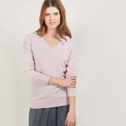 Maison Montagut Pulls>Pull Col V En Cachemire - Bertille