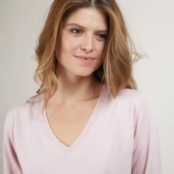 Maison Montagut Pulls>Pull Col V En Cachemire - Bertille