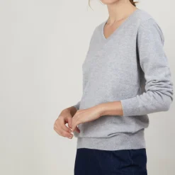 Maison Montagut Pulls>Pull Col V En Cachemire - Bertille