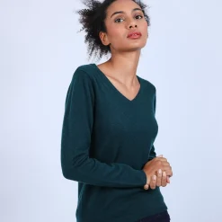 Maison Montagut Pulls>Pull Col V En Cachemire - Bijou