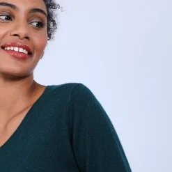 Maison Montagut Pulls>Pull Col V En Cachemire - Bijou