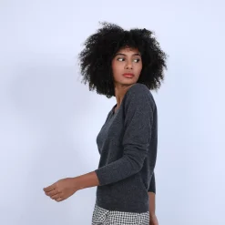 Maison Montagut Pulls>Pull Col V En Cachemire - Bijou