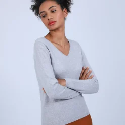 Maison Montagut Pulls>Pull Col V En Cachemire - Bijou