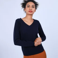 Maison Montagut Pulls>Pull Col V En Cachemire - Bijou