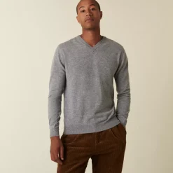 Maison Montagut Pulls>Pull Col V En Cachemire - Evann
