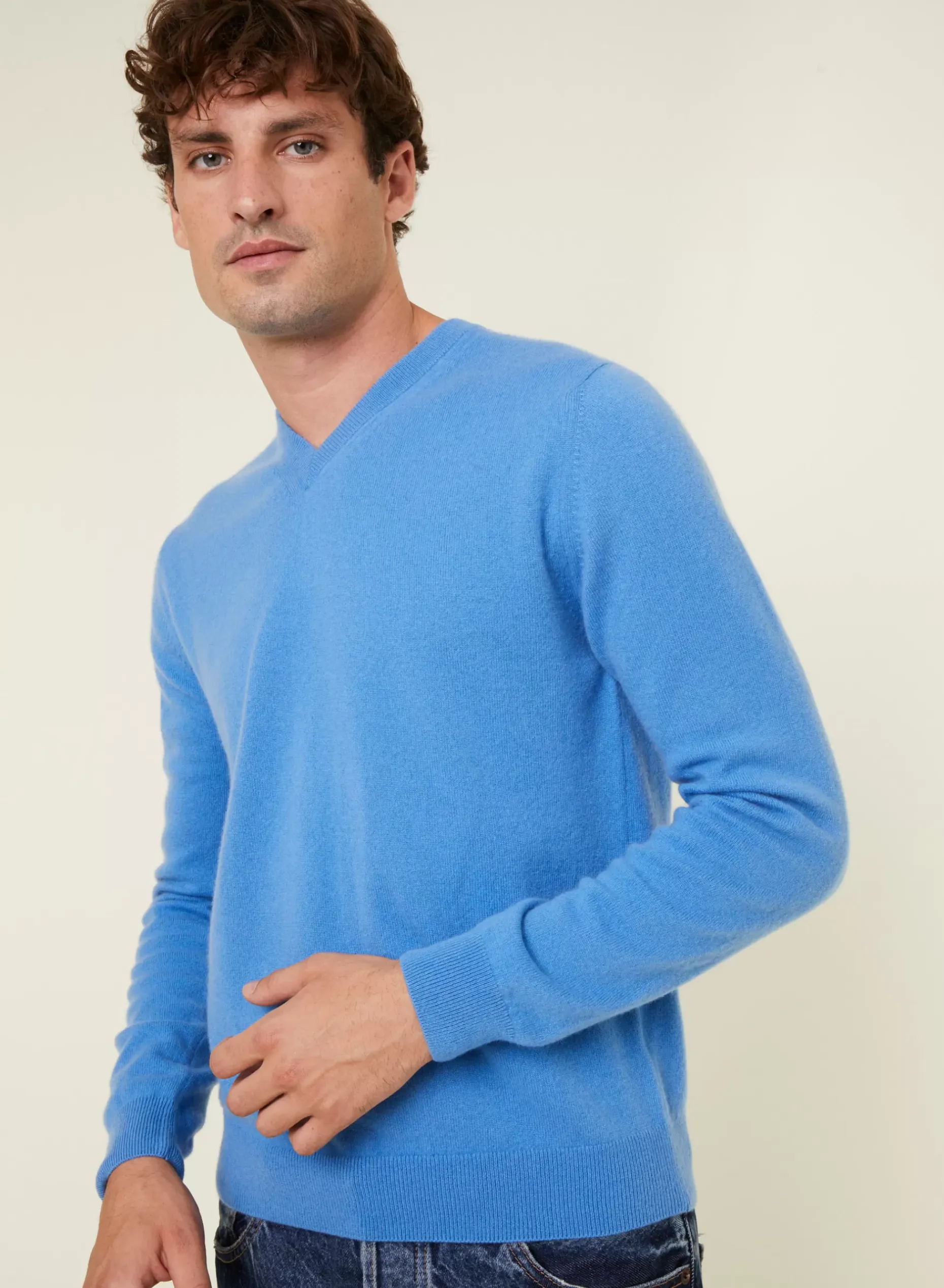 Maison Montagut Pulls>Pull Col V En Cachemire - Evann
