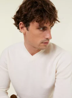 Maison Montagut Pulls>Pull Col V En Cachemire - Evann