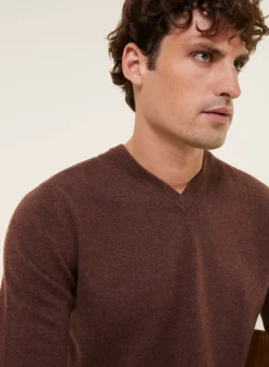 Maison Montagut Pulls>Pull Col V En Cachemire - Evann
