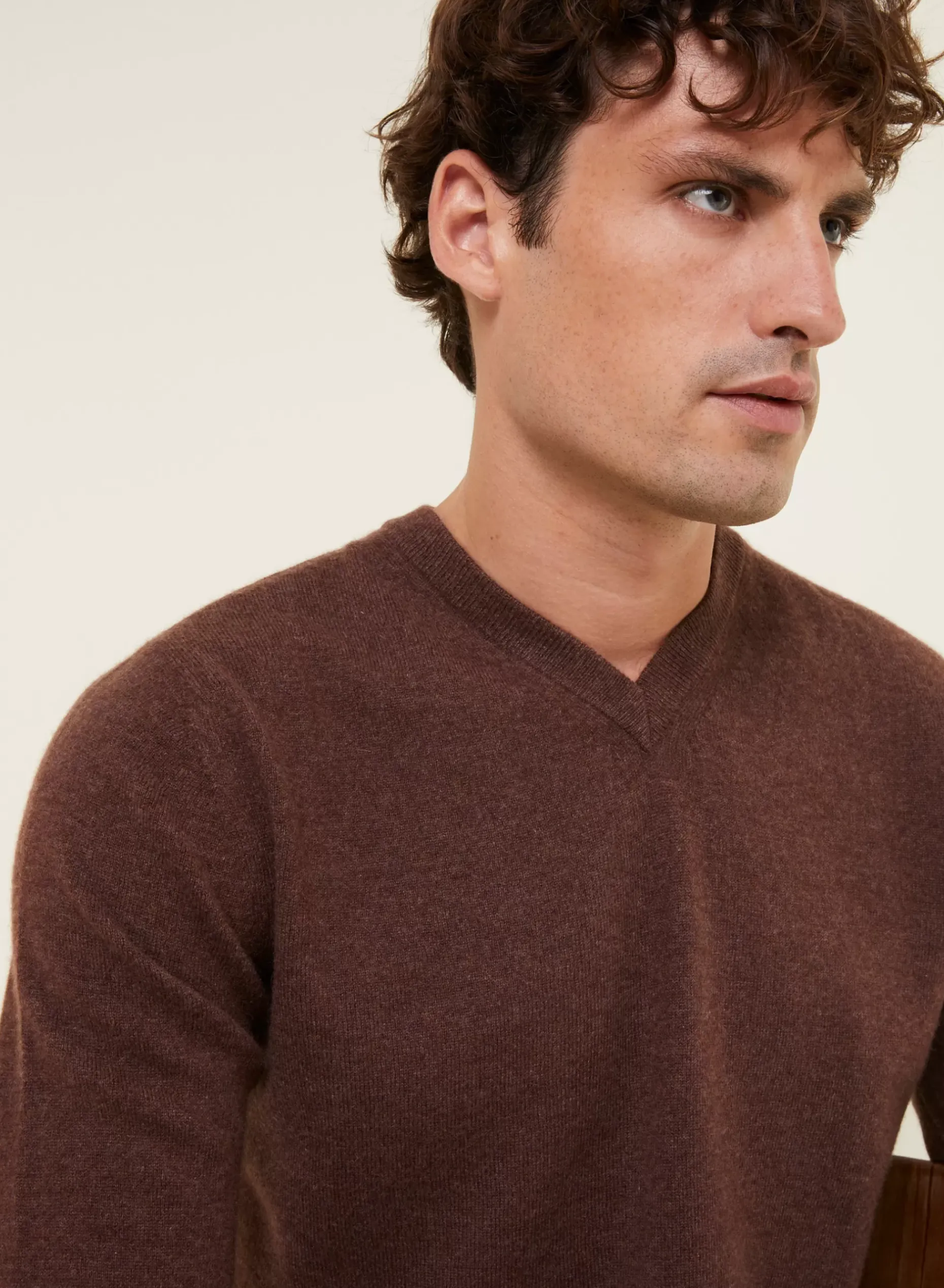 Maison Montagut Pulls>Pull Col V En Cachemire - Evann